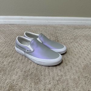 Beautiful Vans slip on shoes, women size 8.5/men size 7